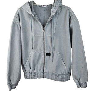 Urban Outfitters BDG Skate Hooded Jacket Womens M cotton canvas pouch pocket